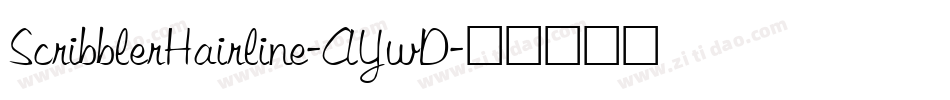 ScribblerHairline-AYwD字体转换