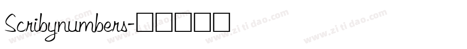 Scribynumbers字体转换