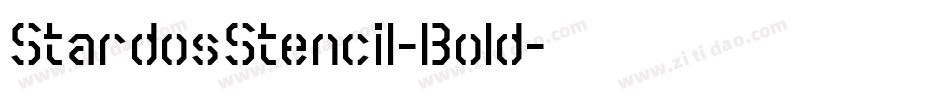 StardosStencil-Bold字体转换
