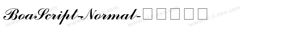 BoaScript-Normal字体转换