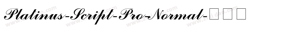 Platinus-Script-Pro-Normal字体转换