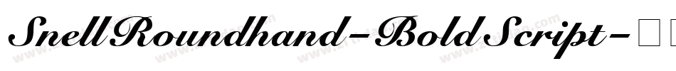 SnellRoundhand-BoldScript字体转换