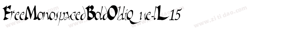 FreeMonospacedBoldOblique-lL15字体转换