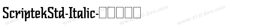 ScriptekStd-Italic字体转换