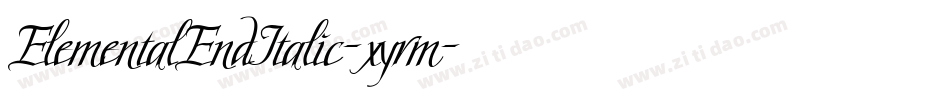 ElementalEndItalic-xyrm字体转换