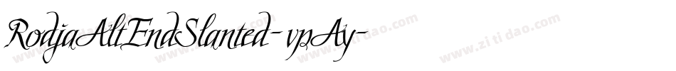 RodjaAltEndSlanted-vpAy字体转换