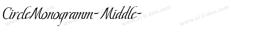 CircleMonogramm-Middle字体转换