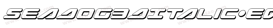SeaDog3DItalic-Ew4r字体转换