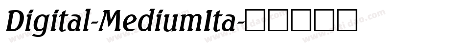 Digital-MediumIta字体转换