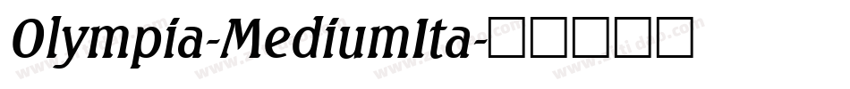 Olympia-MediumIta字体转换