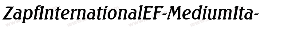 ZapfInternationalEF-MediumIta字体转换