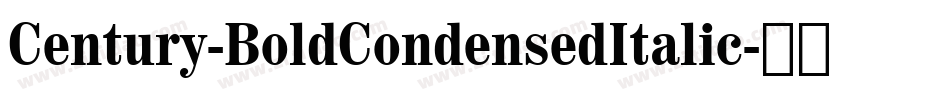 Century-BoldCondensedItalic字体转换
