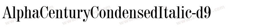 AlphaCenturyCondensedItalic-d9KlR字体转换