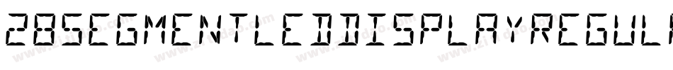 28SegmentLedDisplayregular-qyMV字体转换