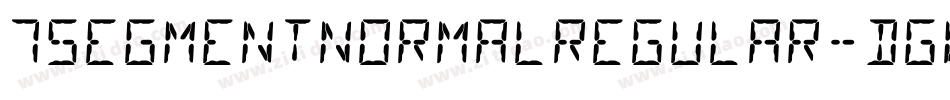 7SegmentNormalRegular-dGWK字体转换