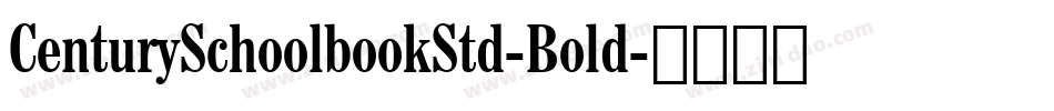 CenturySchoolbookStd-Bold字体转换