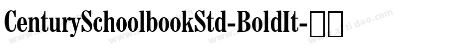 CenturySchoolbookStd-BoldIt字体转换