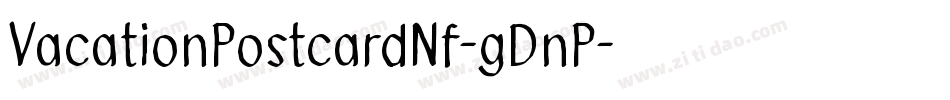 VacationPostcardNf-gDnP字体转换
