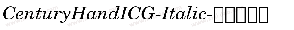 CenturyHandICG-Italic字体转换