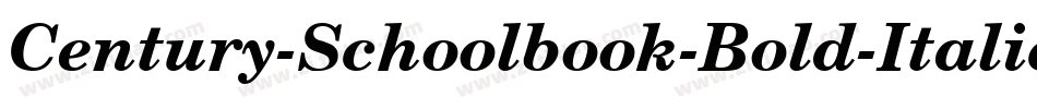Century-Schoolbook-Bold-Italic字体转换
