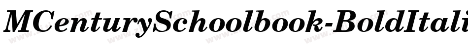 MCenturySchoolbook-BoldItalic字体转换