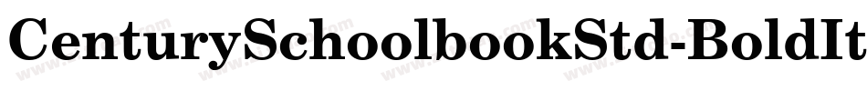 CenturySchoolbookStd-BoldIt字体转换