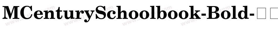 MCenturySchoolbook-Bold字体转换