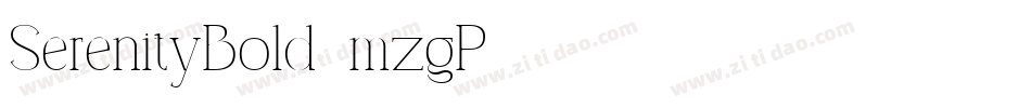 SerenityBold-mzgP字体转换
