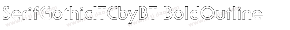 SerifGothicITCbyBT-BoldOutline字体转换