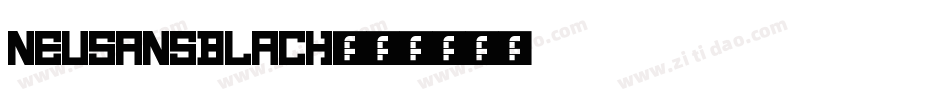 NeuSansBlack字体转换