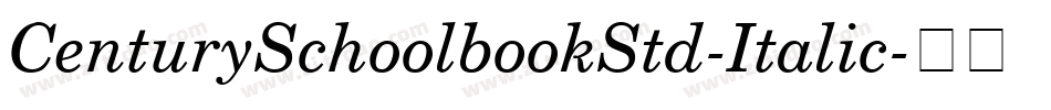CenturySchoolbookStd-Italic字体转换