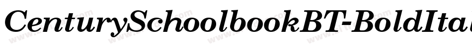 CenturySchoolbookBT-BoldItalic字体转换
