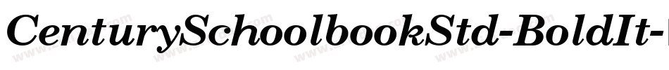 CenturySchoolbookStd-BoldIt字体转换