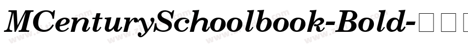 MCenturySchoolbook-Bold字体转换