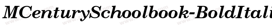 MCenturySchoolbook-BoldItalic字体转换