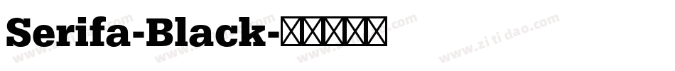 Serifa-Black字体转换