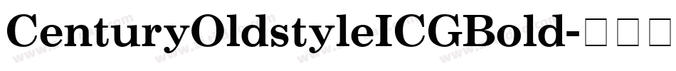 CenturyOldstyleICGBold字体转换