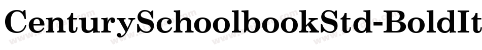 CenturySchoolbookStd-BoldIt字体转换