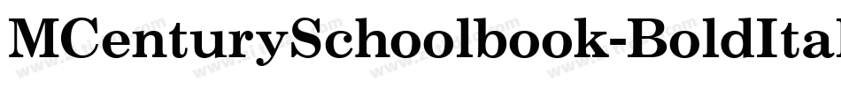 MCenturySchoolbook-BoldItalic字体转换