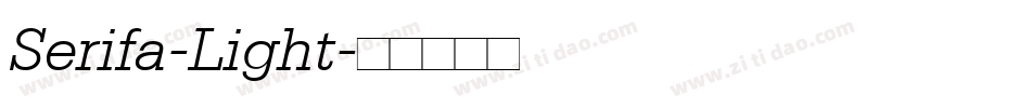 Serifa-Light字体转换