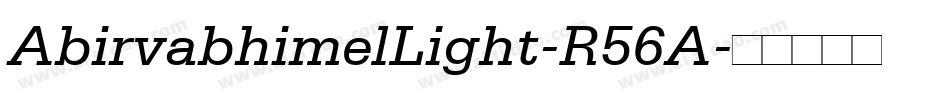 AbirvabhimelLight-R56A字体转换