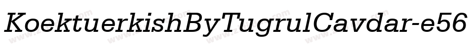 KoektuerkishByTugrulCavdar-e56g字体转换
