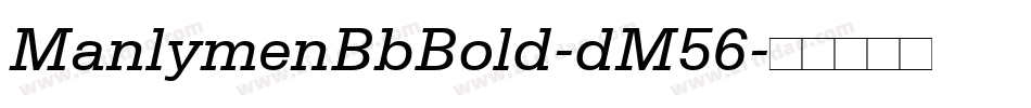 ManlymenBbBold-dM56字体转换