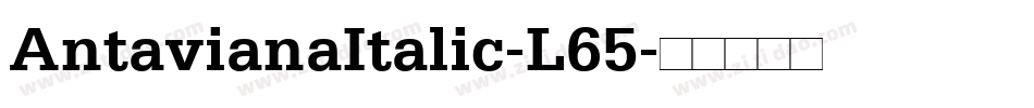 AntavianaItalic-L65字体转换