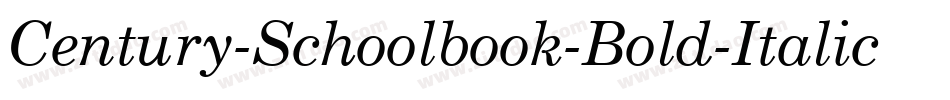 Century-Schoolbook-Bold-Italic字体转换