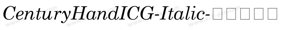 CenturyHandICG-Italic字体转换
