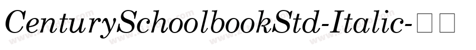 CenturySchoolbookStd-Italic字体转换