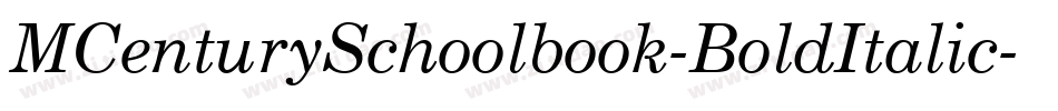 MCenturySchoolbook-BoldItalic字体转换