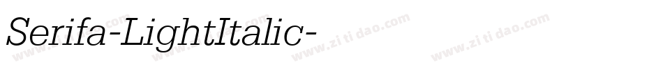 Serifa-LightItalic字体转换