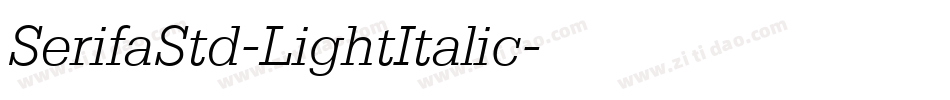 SerifaStd-LightItalic字体转换